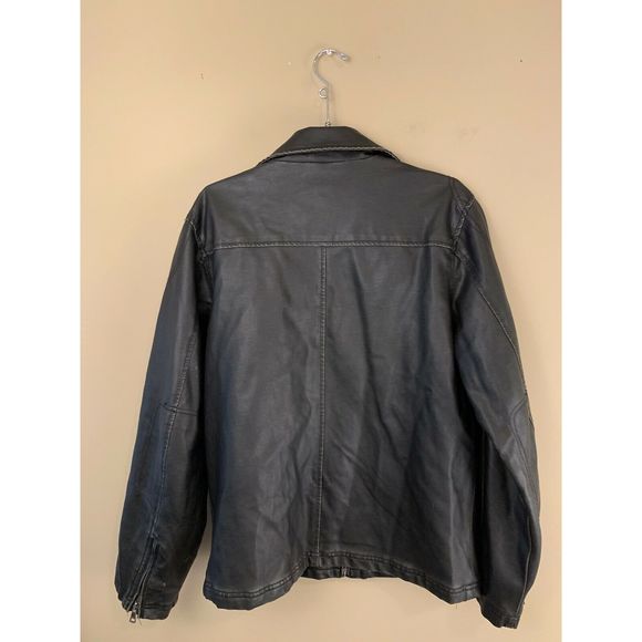 BKE Buckle Mens Faux Leather Jacket Size M - Picture 10 of 10